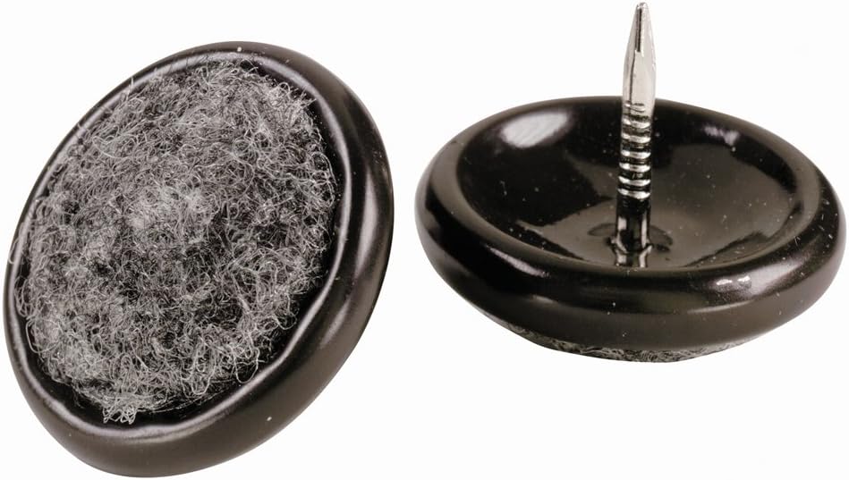 Shepherd Hardware 9103 1Inch Nail On Furniture Glides with Carpet Base
