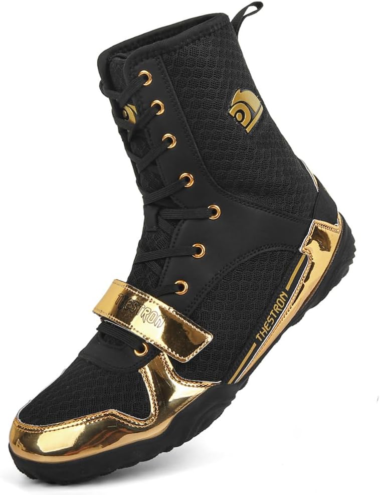 Men's Boxing Shoes Pro MMA Kick Wrestling Boots High Top Fitness Training Fighting Lightweight Adult
