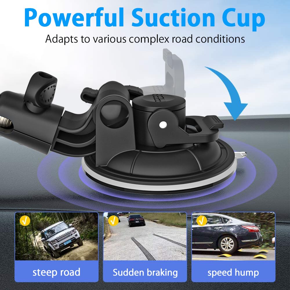 Woleyi Windshield Car Tablet Mount - [95mm Glass Suction