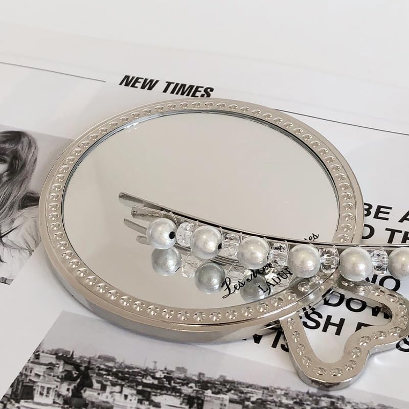 Miniatura 2 de Pinzas para el cabello con perlas de cristal para mujer, clip de borla larga, clip de pico de pato, pasador de pelo, pinzas antideslizantes para el