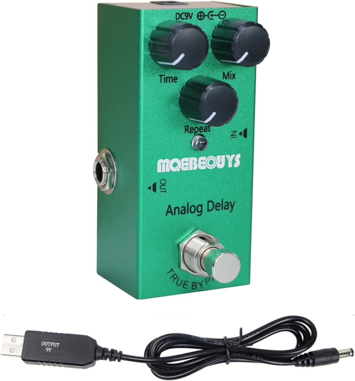 Analog Delay Electric Guitar Effects Pedal Mini Single Type DC 9V True Bypass Equipped with USB5V to 9V boost cable