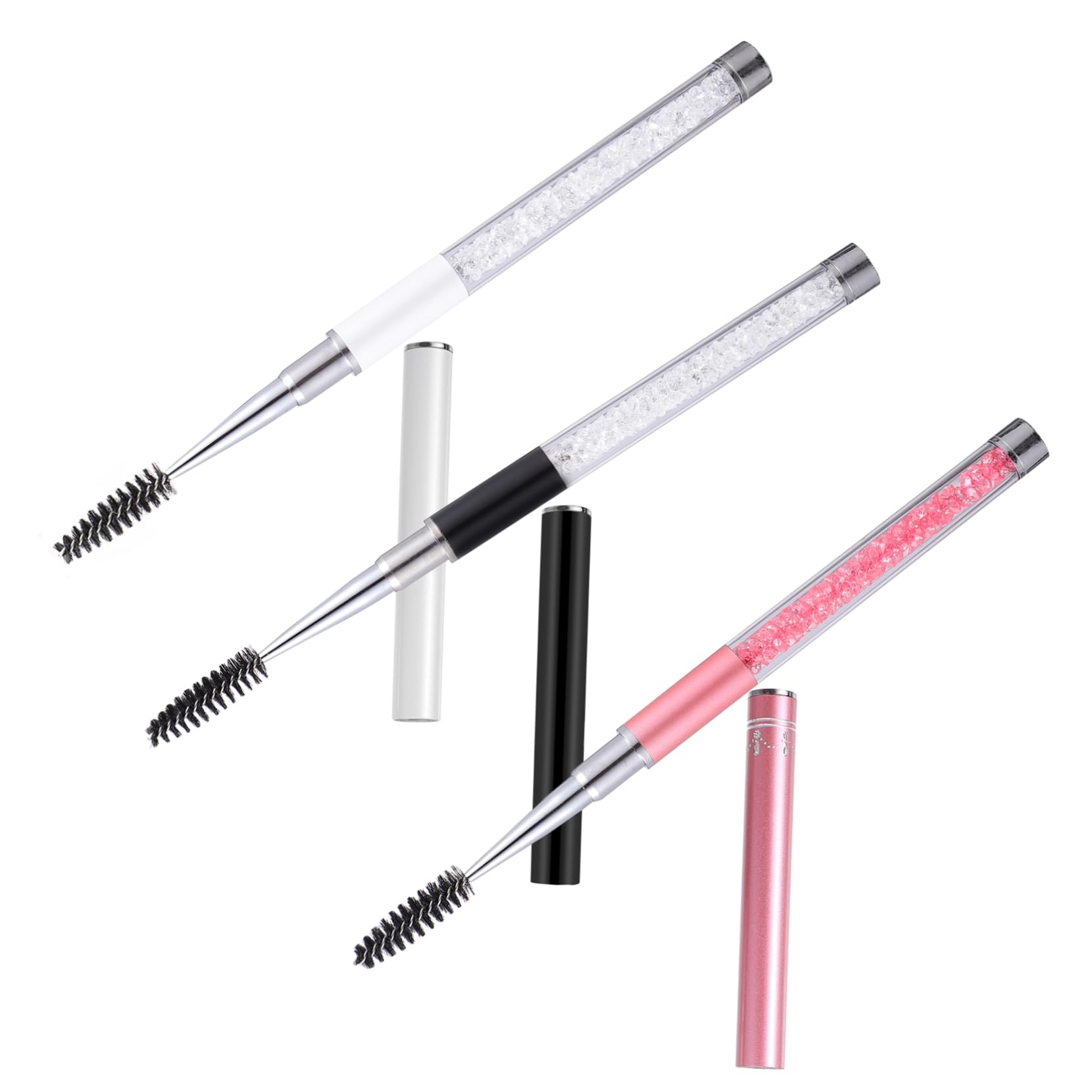 AUTSUPPL 3pcs Eyebrow Lash Mascara Brush Lightweight Makeup Brush Wands for Natural Look