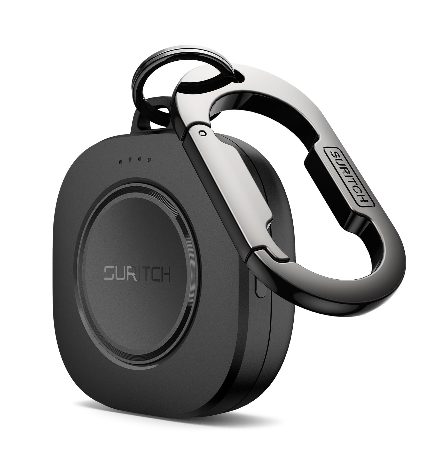 SURITCH Portable Wireless Charger for Samsung Galaxy Watches 1100mAh Power Bank with Keychain, Compatible with Galaxy Watch Ultra/7/6/6 Classic/5/5 Pro/4/4 Classic/3/Active Series -Black