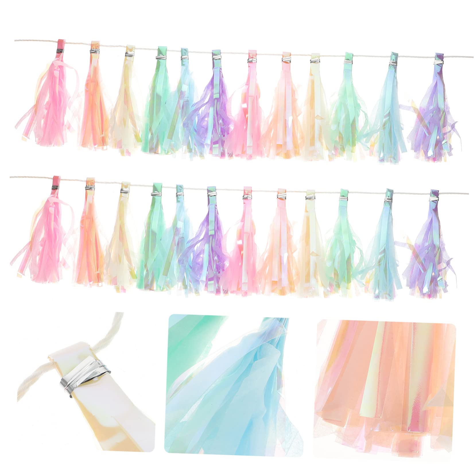 4sets Hängendes Band Banner Quaste Garland Für Party Hochzeit Dusche Hintergrund 2 Stücke * 4