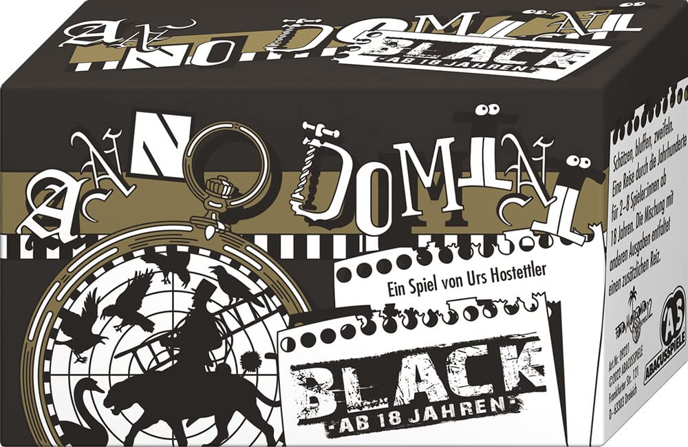 ABACUSSPIELE 09221 Anno Domini Black, Trivia Game, Treasure Game, Card Game, 18 Years +