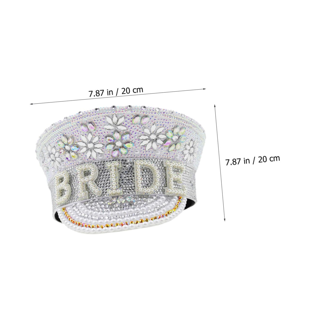 SUPVOX Sombrero de Novia Brillantes, Talla Única Ajustable para Despedida de Soltera y Fiestas, Accesorio Elegante para Fotografía y Evento Especial