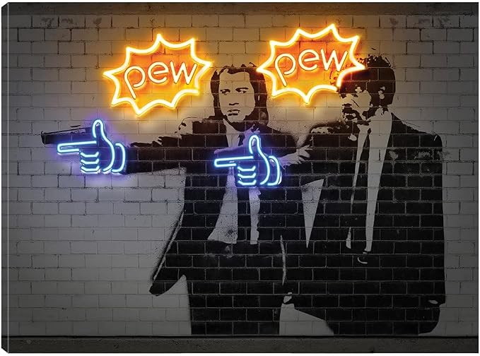 Octavian Mielu Pew Pew Fine Art Canvas Ready to Hang