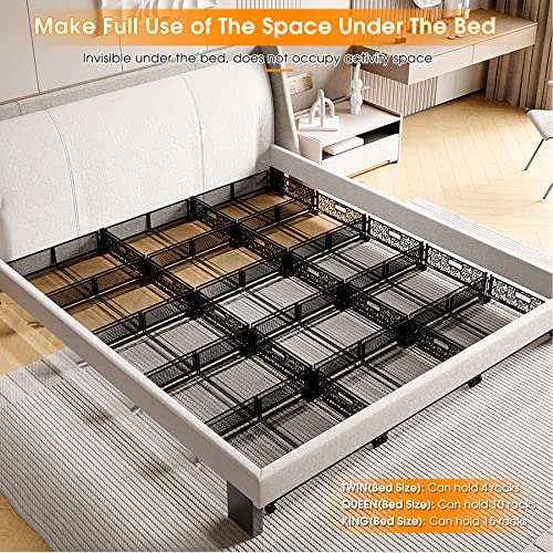 Under Bed Storage, Under Bed Storage Containers With Wheels, Under The Bed Storage Containers, Tool-Free Assembly Foldable Under Bed Shoe Storage Organizer Bins Drawer For Bedroom Clothes Blankets Shoes (Black, 2Pack) #TOP5