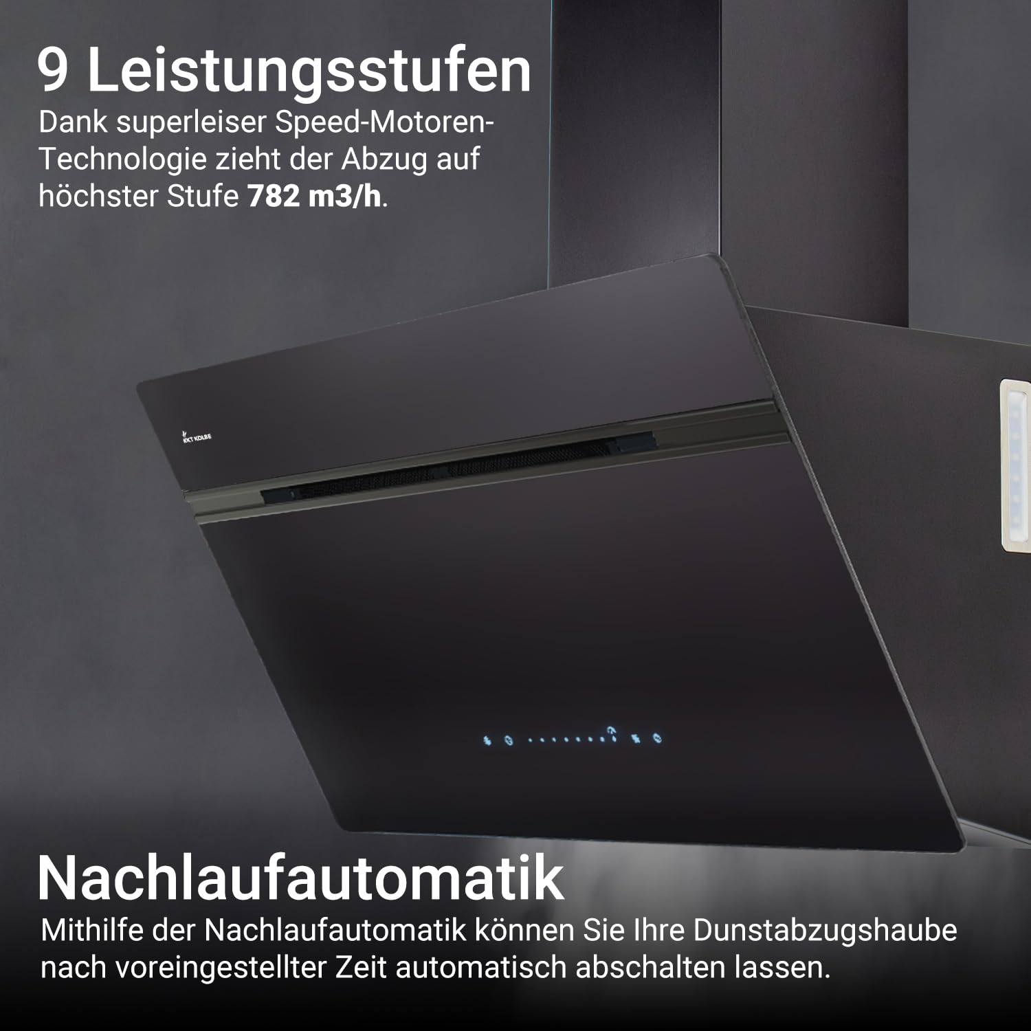 KKT KOLBE A+++ Okap Kuchenny 80 cm 782 m³/h Czarny Szkło SensorTouch WiFi