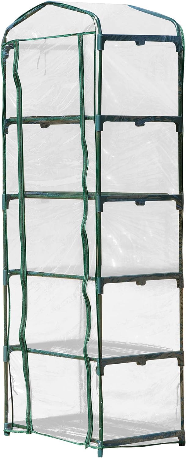 Garden Store Direct Mini Greenhouse Cold Frame, Portable Plant Growing & Propagation for Home, Work, Allotment, Balconies - Choose from 2 Tier, 3 Tier, 4 Tier or 5 Tier (5 Tier Growhouse)