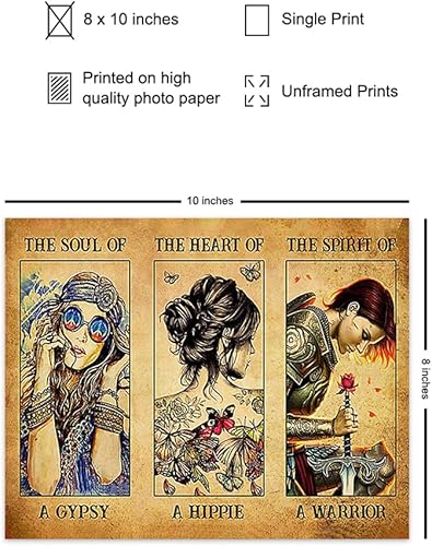 Miniatura 2 de Boho-chic Wall Decor for Women - positive Affirmations Hippie Room Decor - Women's empowerment Motivational quotes Wall Art - Inspirational Gifts