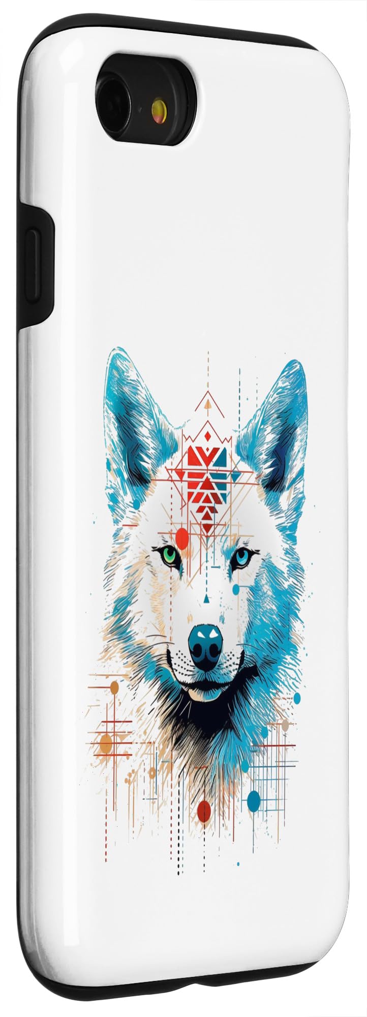 iPhone SE (2020) / 7 / 8 Mystic Spirit Wolf: Tribal Fusion Art Case - Image 3