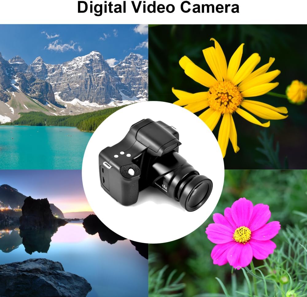 SINRAOEE 24 MP 18X High-Definition Digital 1080 FHD 3 Inch TFT LCD Screen Anti-Shake Digital Video Camera for Travel - Image 3