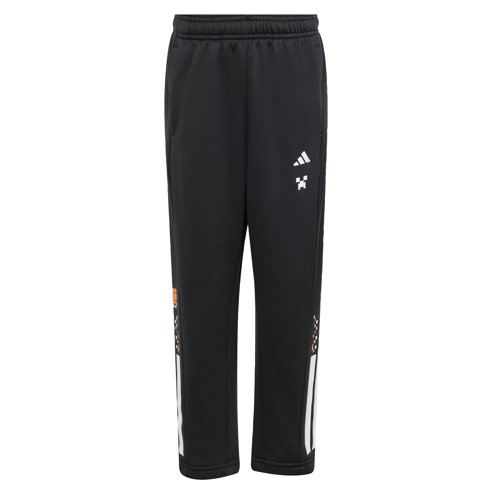 adidas Unisex Kids Minecraft Training 3 Stripes Pant, Black/White, 5-6 Years