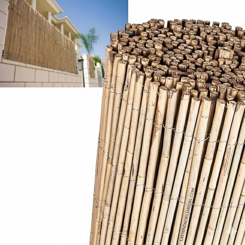 Suinga GANZE BAMBUSMATTE 1,8 x 5 Meter, Sichtschutz 95%, Stbe aus  natrlichem Bambus, die Festigkeit und Haltbarkeit bieten. : Amazon.de:  Garten