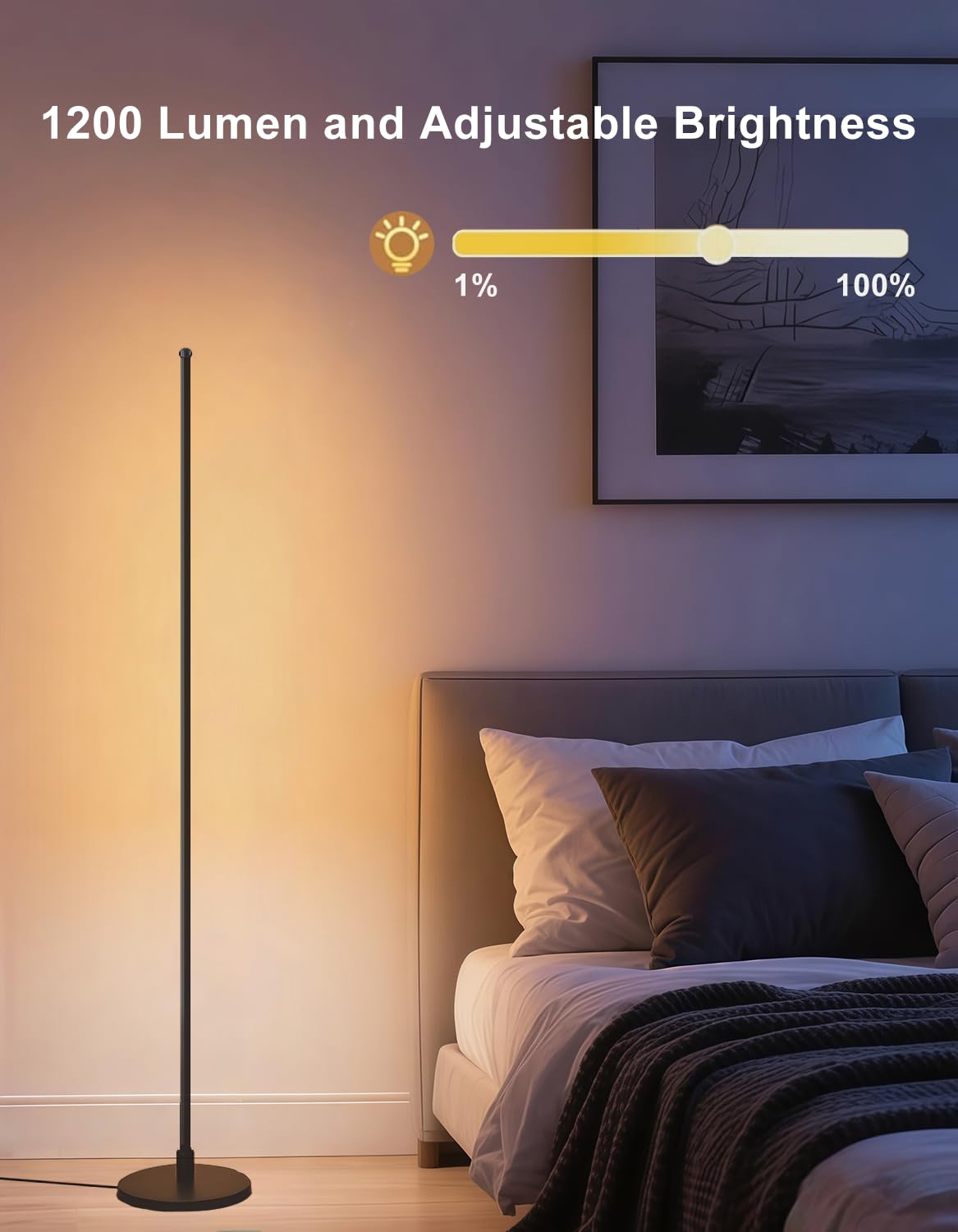 Sotipevs RGB LED-floor lamp✖︎2本 Sotipevs Corner Floor Lamp, Smart RGBICW LED Corner Lamp with App
