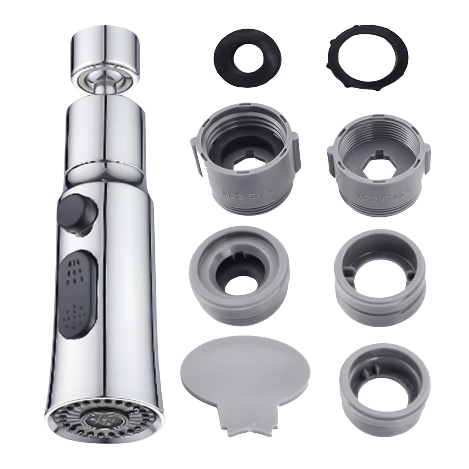 1 prolunga per rubinetto, con 1 set di adattatori, testa spruzzatore per rubinetto, adattatore per rubinetto, paraspruzzi per rubinetto, accessori per rubinetto, accessori rotanti, adatto per