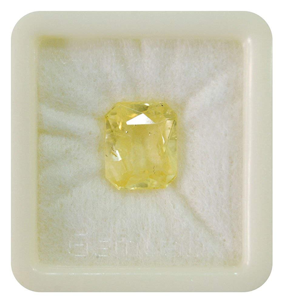 kirti sales 9.25 Ratti 8.45 Carat Ceylone Yellow Sapphire Gemstone Pukhraj Stone Original Certified Natural Gemstone Unheated Untreated-picture-4