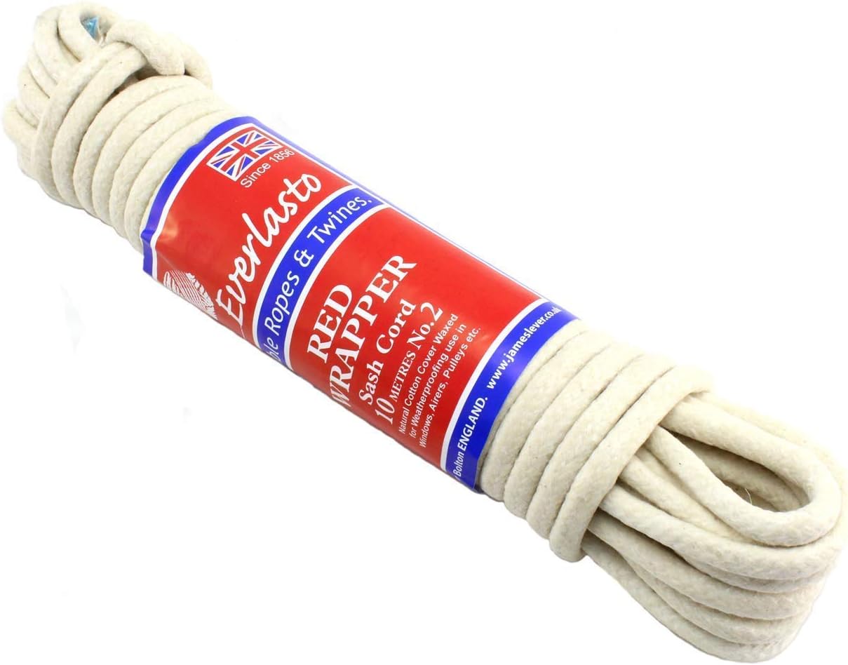 Everlasto Sash Cord No.6 Black Jute 8mm X 50m | Rope Source