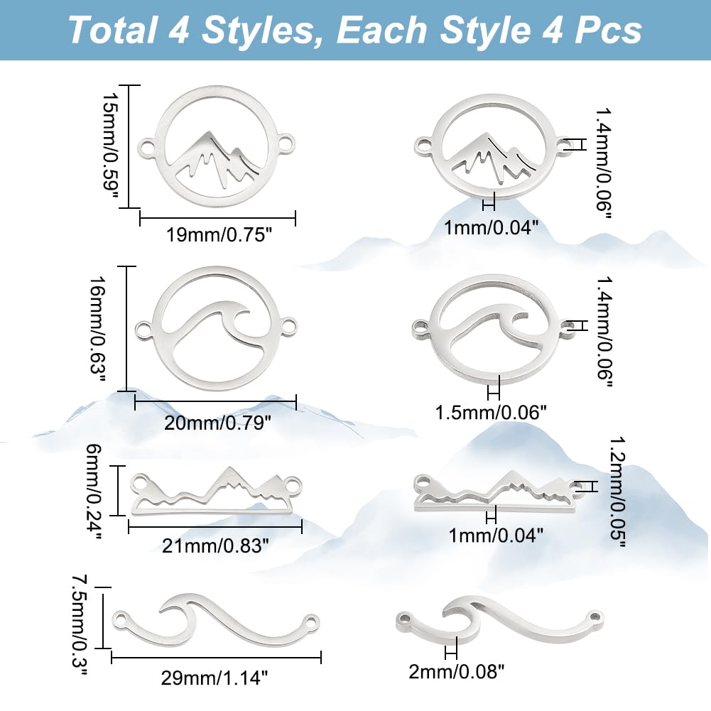UNICRAFTALE 4 Pz Portachiavi Montagna 2 Colori In Acciaio Inox Portachiavi Diviso Rotondo Cavo Montagna Portachiavi Viaggio Gioielli Wanderlust Avventura Regalo E Borsa Zaino Ornamento - 9