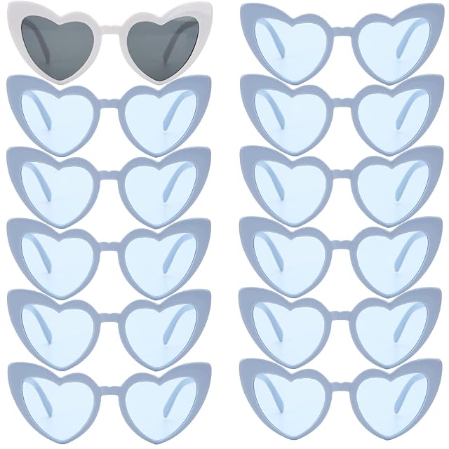 12 Pairs Bachelorette Party Sunglasses Heart Shaped Sunglasses Party Decorations Bridesmaid Proposal Gifts Women