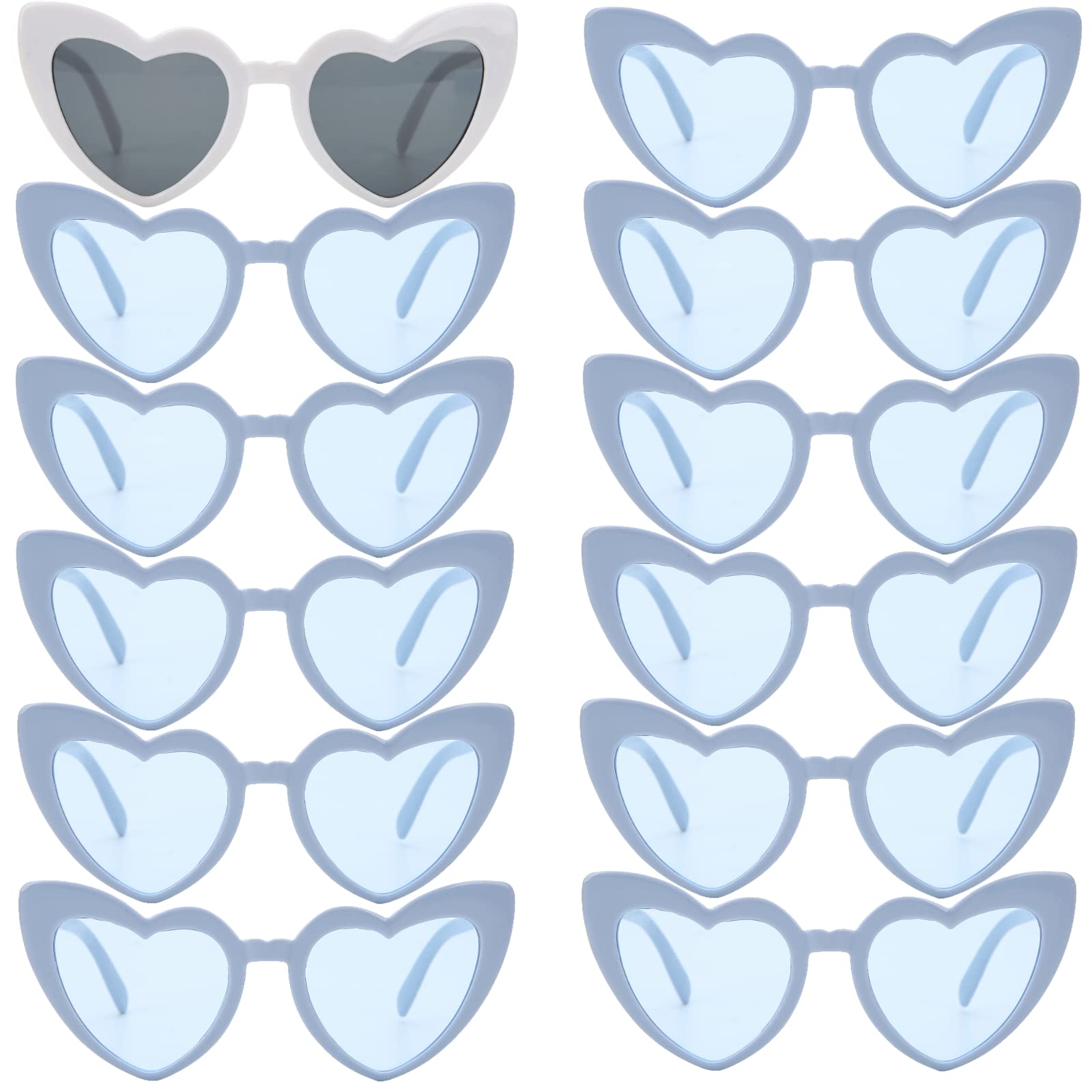 Loanzeg 12 Pairs Bachelorette Party Sunglasses Heart Shaped Sunglasses Party Decorations Bridesmaid Proposal Gifts Women