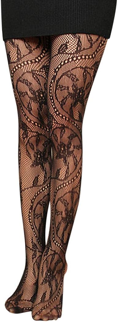 black pattern stockings