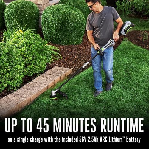 EGO Power+ String Trimmer, Battery Powered, 16" Trimmer for Weeds and Grass with POWERLOAD, Telescopic Carbon Fiber Shaft, Includes 56V 2.5Ah Battery and Charger - ST1611T - Image 6
