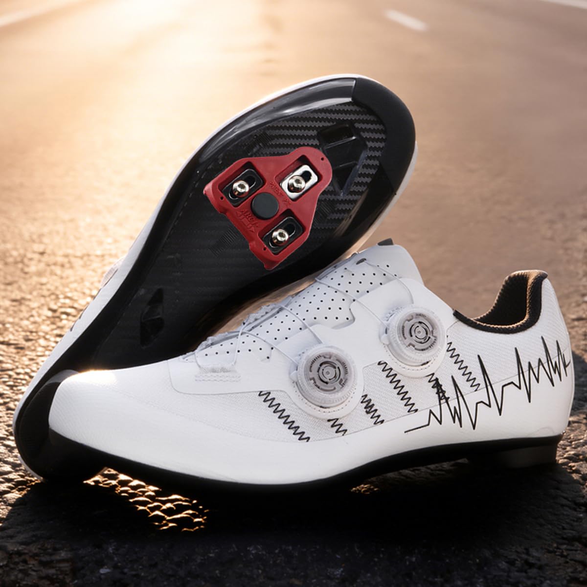 Scarpe Ciclismo Strada Uomo Donna, Scarpe Bici da Corsa Compatibili con Peloton &Look Arc Delta Scarpa da Bicicletta Traspiranti
