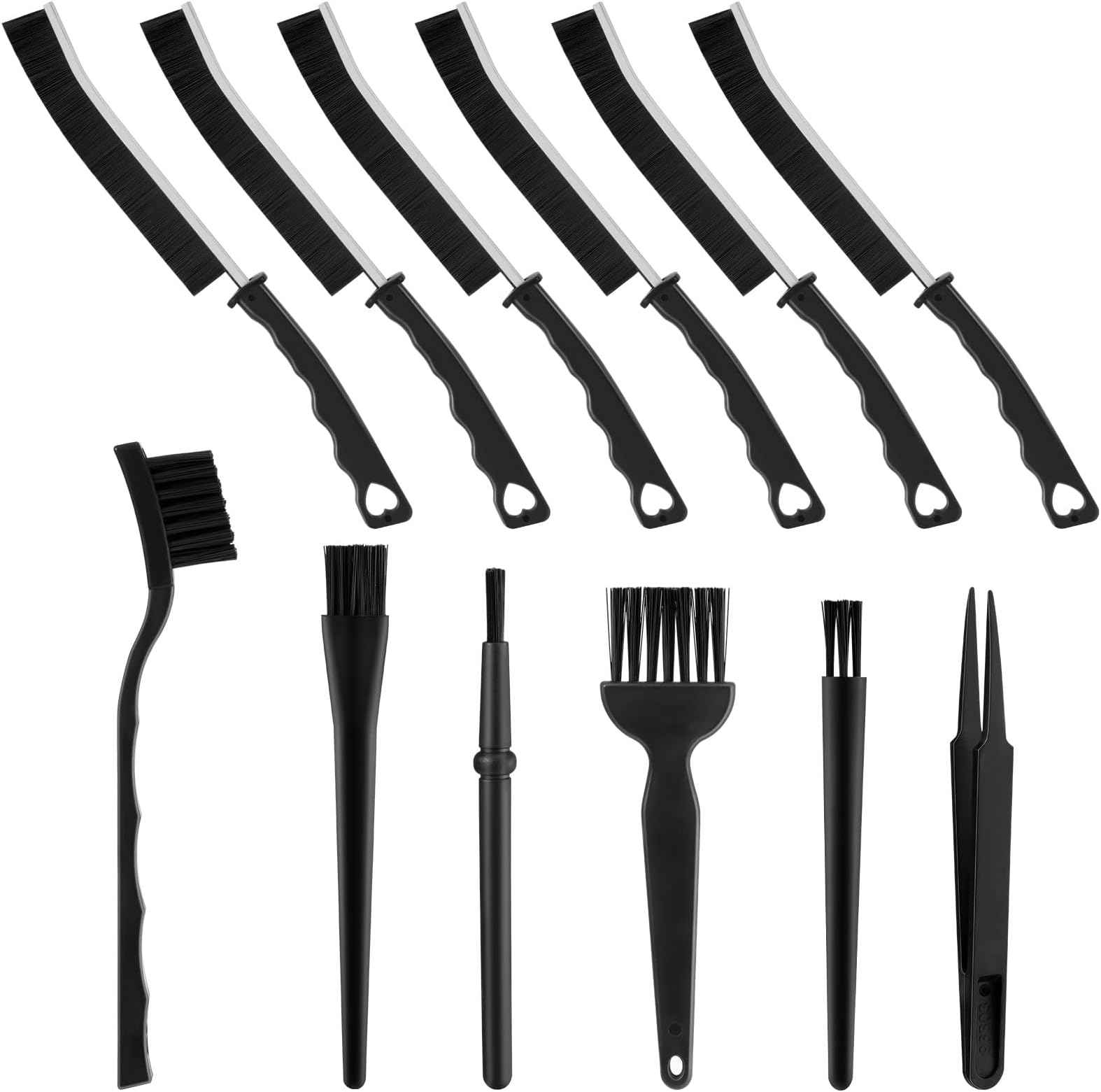 LitKiwi 2in1 File Card Brush, Steel, Hardwood Handle, Double Sided