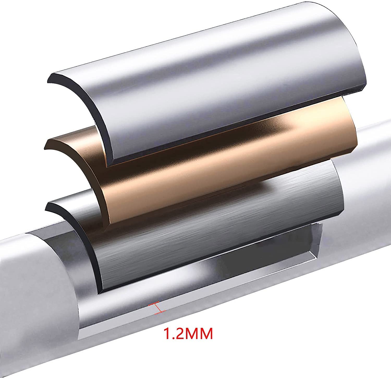 Muletas de Codo Plegables, diseño ergonómico de aleación de Aluminio, Ayuda para Caminar Engrosada Antideslizante portátil, muletas para Axilas Tipo Brazo, bastón telescópico Ajustable Gris 1