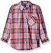 Tommy Hilfiger Big Boys Everett Long Sleeve Woven Shirt, Holly Red, Large
