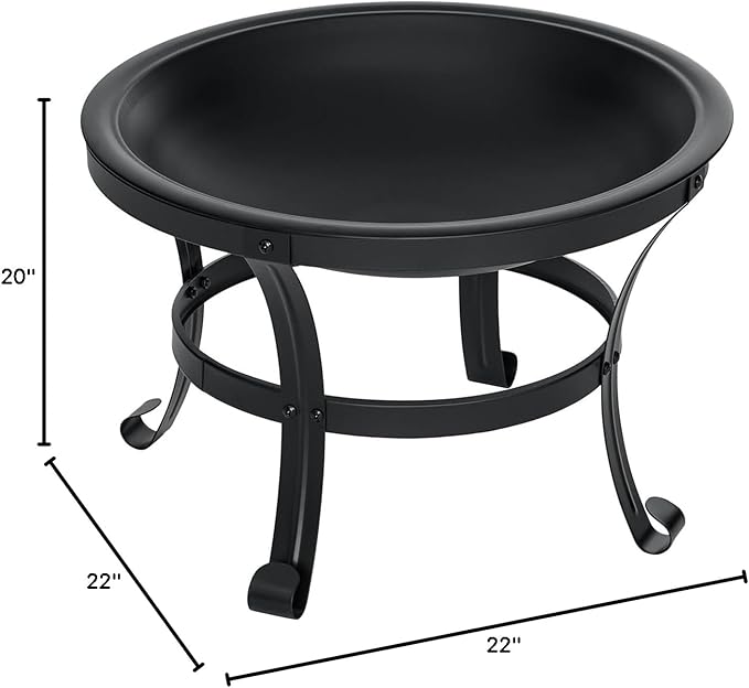 SINGLYFIRE Brasero de Acero para Exterior 22 pulgadas miniatura 3