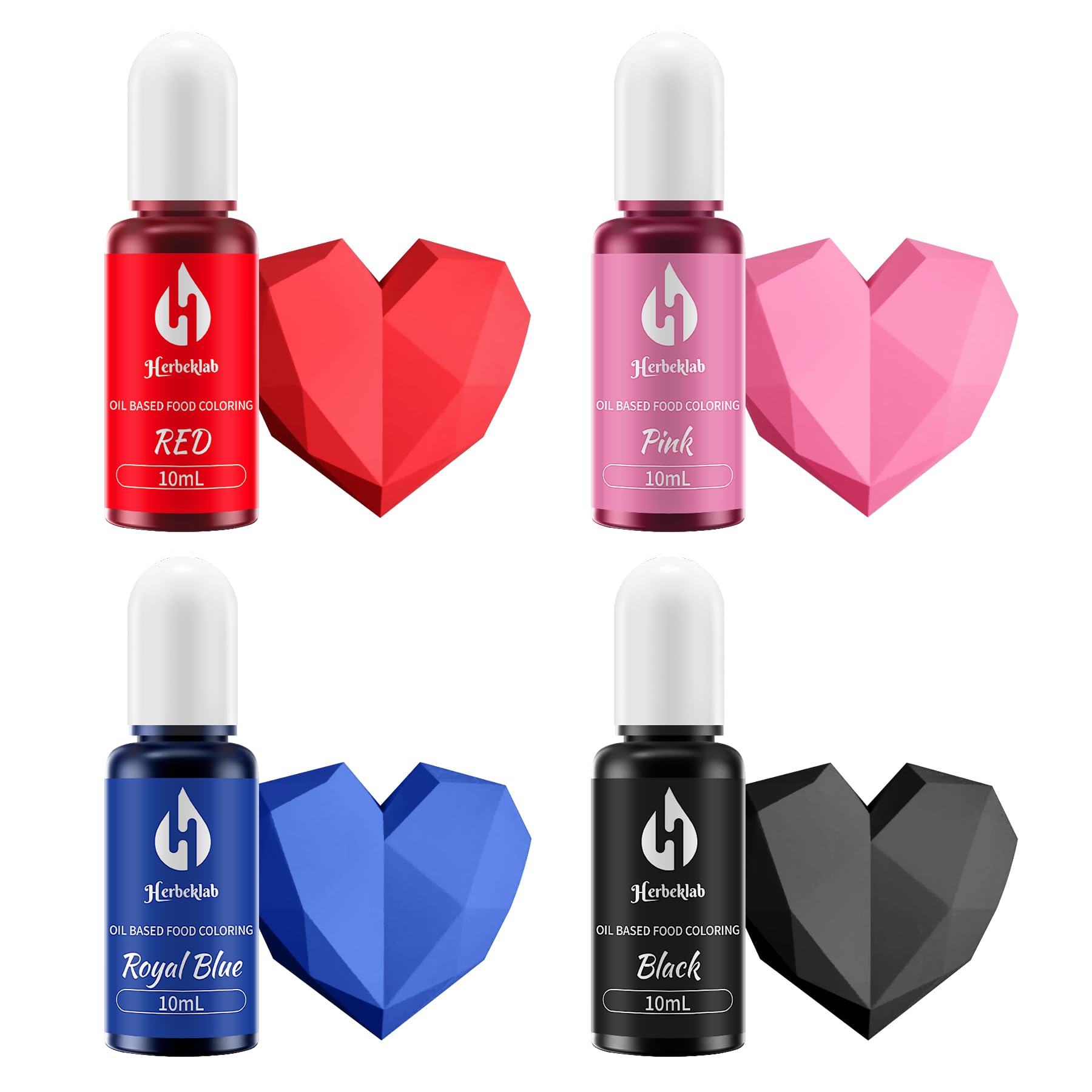 Oil Based Food Coloring for Chocolate 4 Colors x 10 ml Concentrated Oil Food Coloring for Melting Chocolate Candy Melts Cake Pops Strawberries