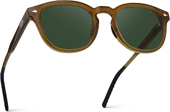WearMe Pro Mens Polarized Round Sunglasses - Lightweight Non-Slip Fit for Tennis & Pickleball | Anti-Glare Lens, Sport Style