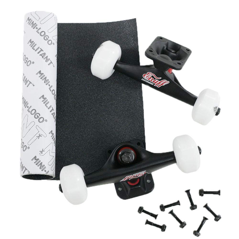 Kit Roues Skateboard Black Sheep - 52mm Uréthane Blanc + Roulements ABEC 5 + Boulons Allen + Bande Antidérapante