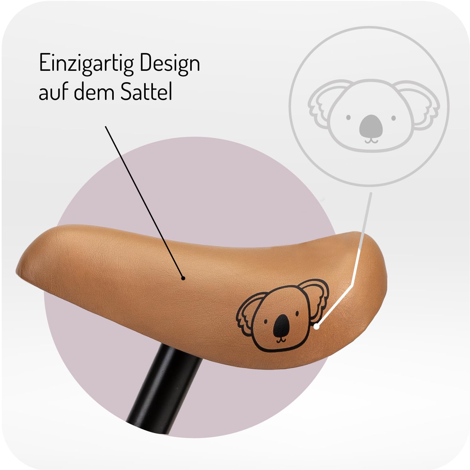 MoMi BREKI Kinderlaufrad für Mädchen und Jungen ab 3 Jahren (max. Körpergewicht 25 kg), Stabiler, Leichter Metallrahmen 3 kg, regulierbare Sattelhöhe mit Quick Release, pannensichere Eva-Räder