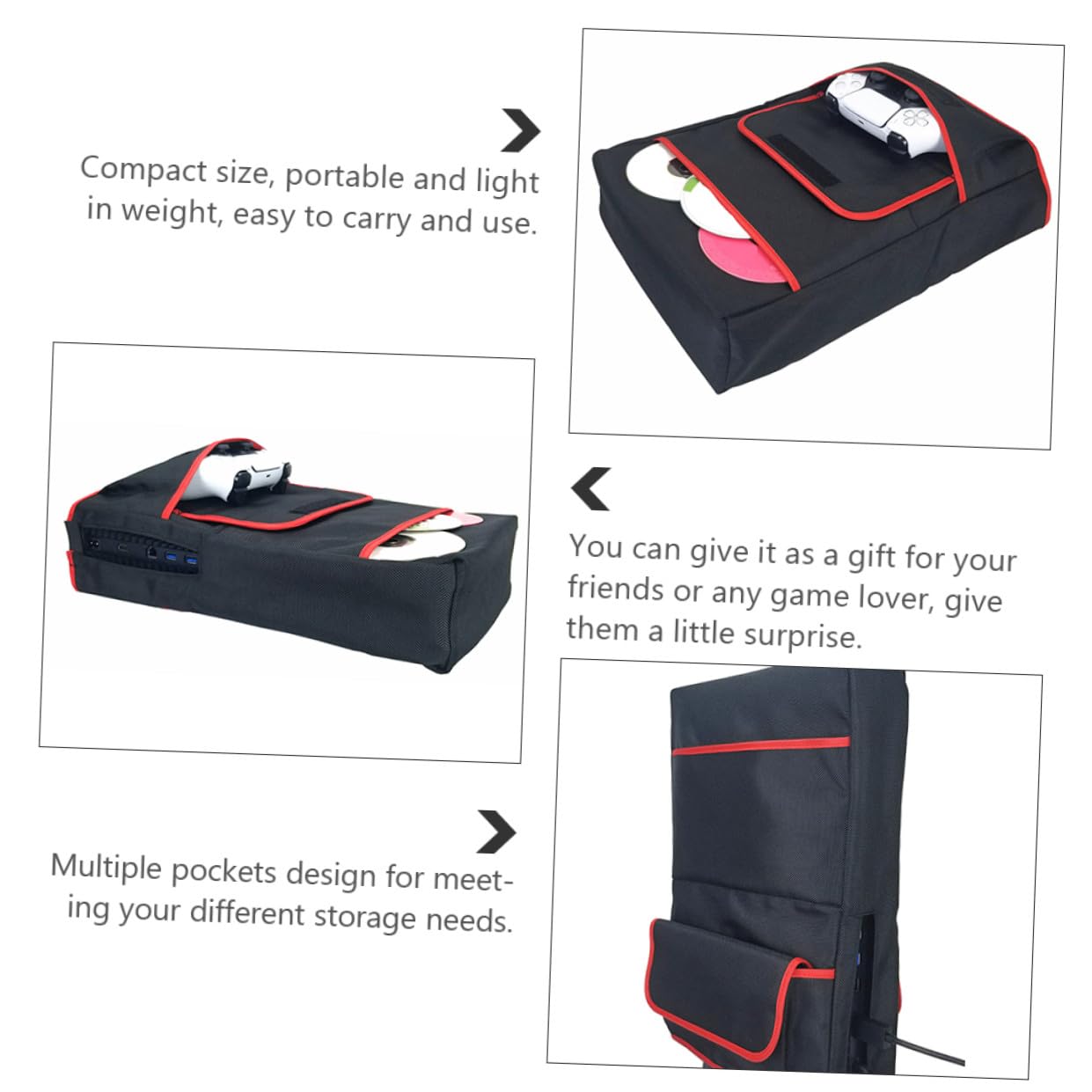 2 Piezas Bolsa Protectora para Consola con Funda para Mando y Estuche para Almacenamiento Compacto y Ligero para Viajar y Organizar Accesorios Gaming