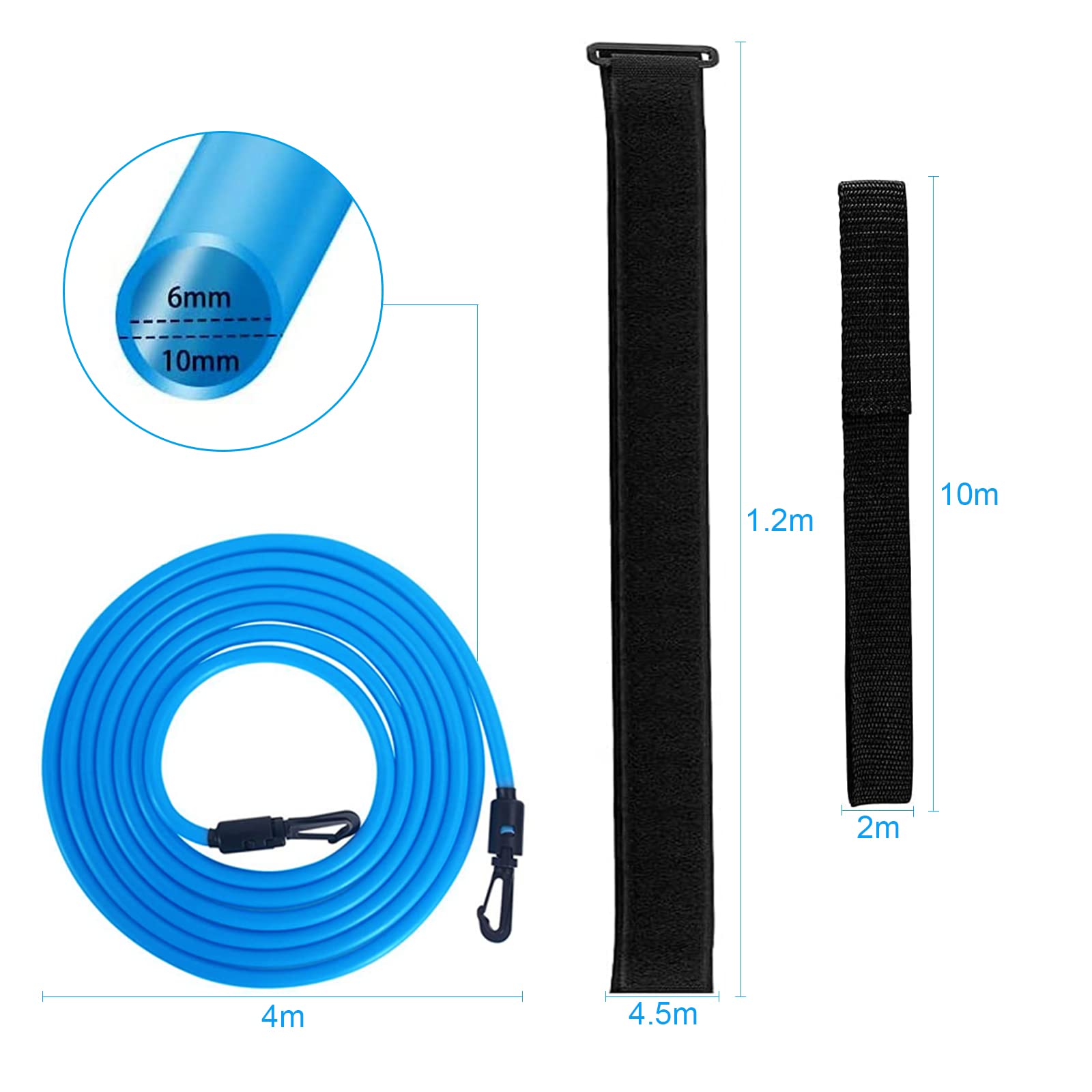 Schwimmgurt für Pool, Einstellbare Pool Schwimmgürtel Schwimmwiderstand Gürtel Schwimmtrainer, Widerstandstraining Schwimmtraining Bungee Schwimmgürtel für Jeden Pool Geeignet
