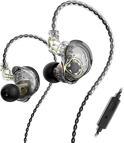 FEDAI TRN CS2 IEM - Auriculares intrauditivos, 0.394 in 1DD HiFi in Ear Monitor Bass con cable desmontable de 2 pines para correr, deportes,