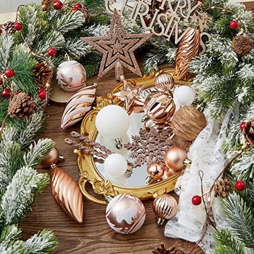 100Ct Christmas Ball Ornaments Set - Assorted Shatterproof Hanging Tree Ornament Set With Reusable Hand-Held Gift Package For Xmas Tree Holiday Party And Home Decor (Champagne) #TOP2