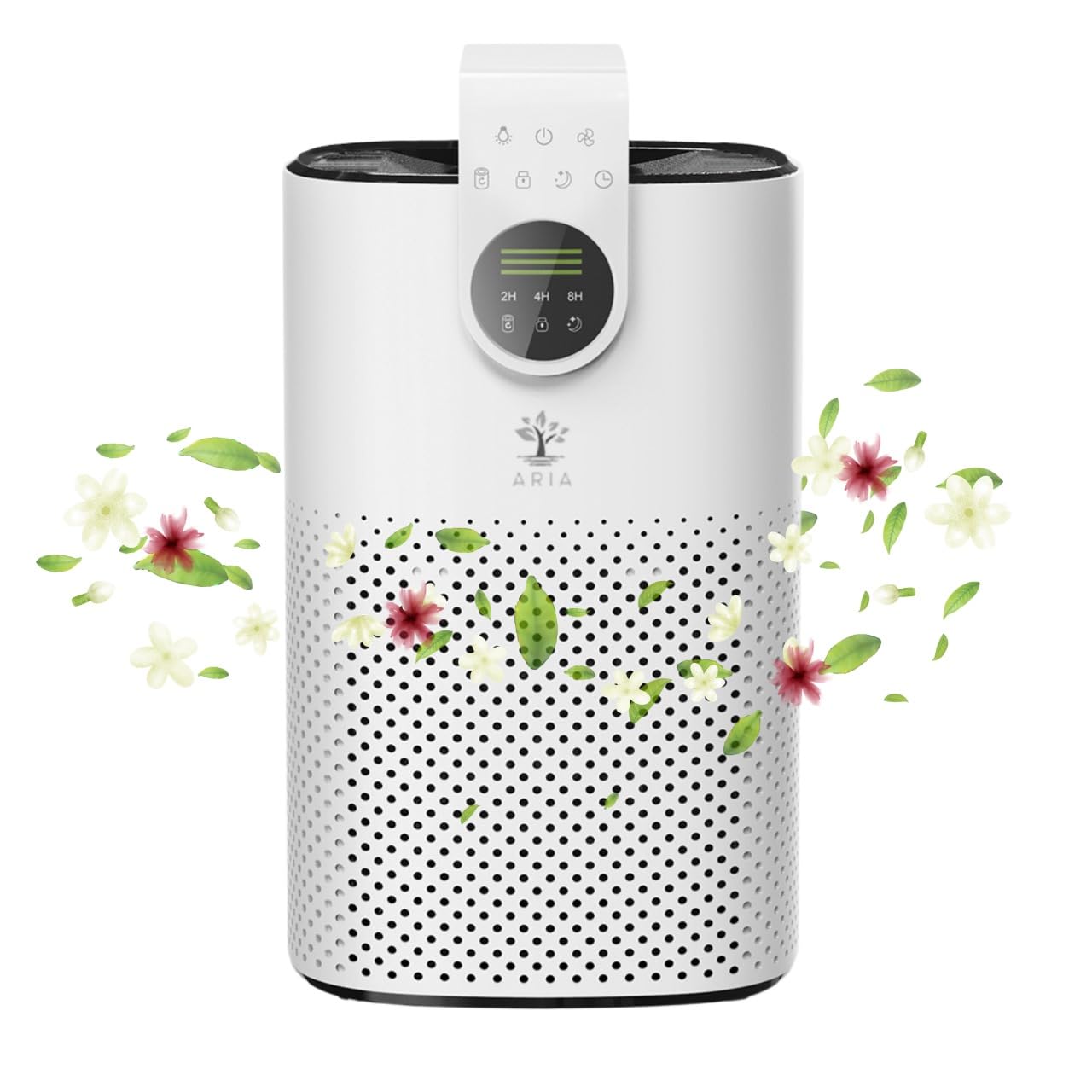 ARIA Portable Air Purifier | HEPA13 Filter | Covers 100m² | PM2.5 Monitor | Touch Controls, Quiet | Air Filter Change Alert | CADR 260m³/hr | Essential Oil Tray | Removes Odor Dust Pet Allergens