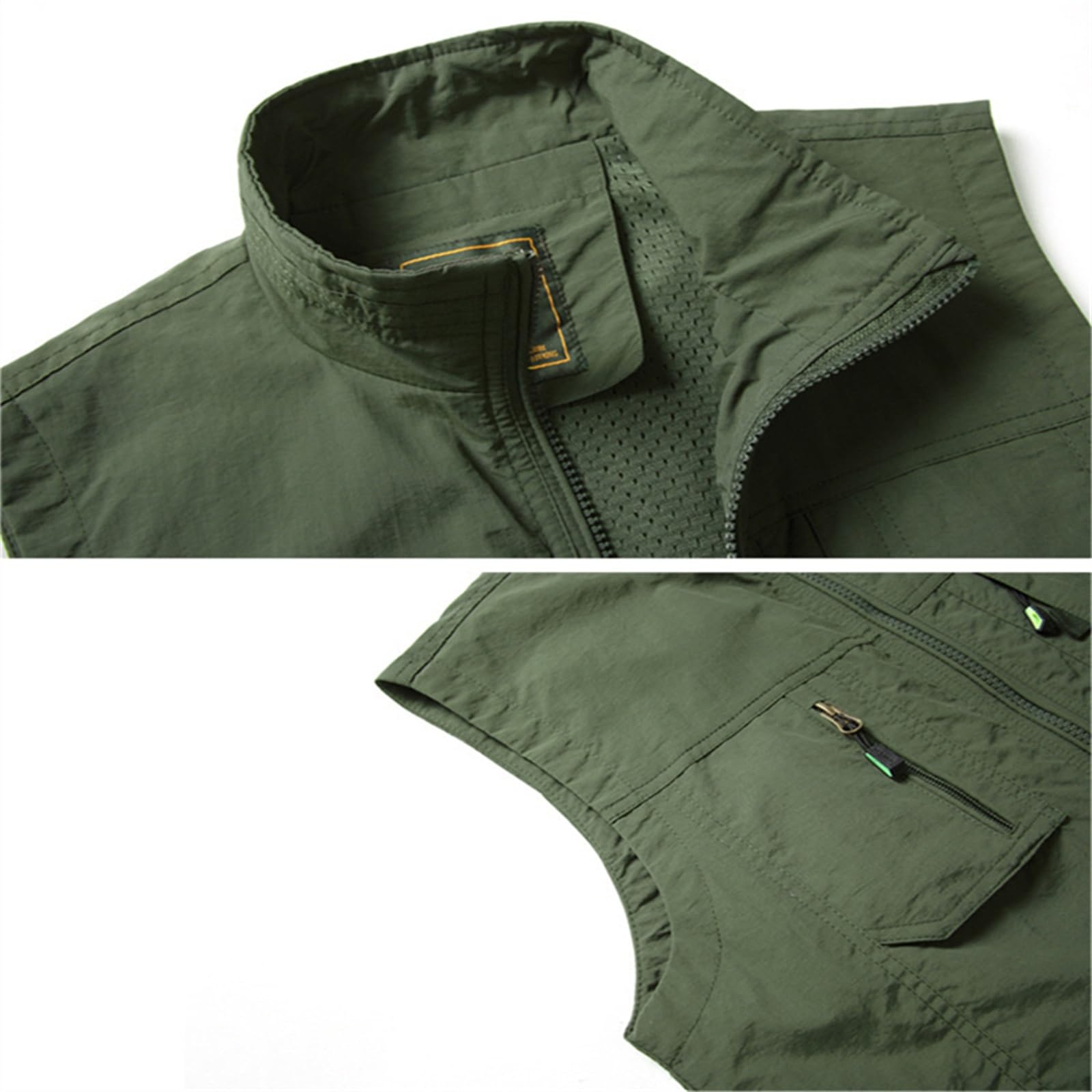 Wygwlg Gilet da fotografo per esterni da uomo, gilet estivo da viaggio per pesca da lavoro, gilet multitasche leggero senza maniche