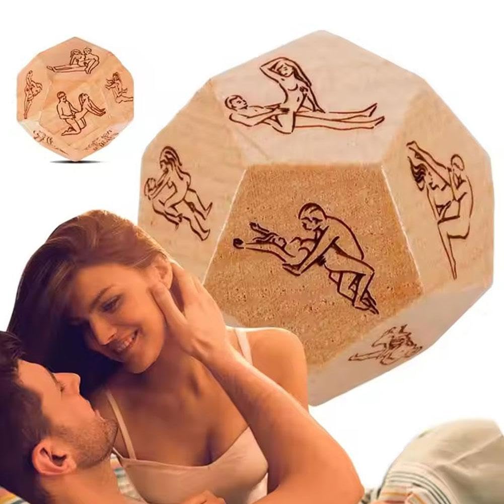 Dadi di Coppia per Appuntamenti Notturni, Gioco in Legno per Incontri Adulti, Regalo di Anniversario di Matrimonio per Lui e Lei