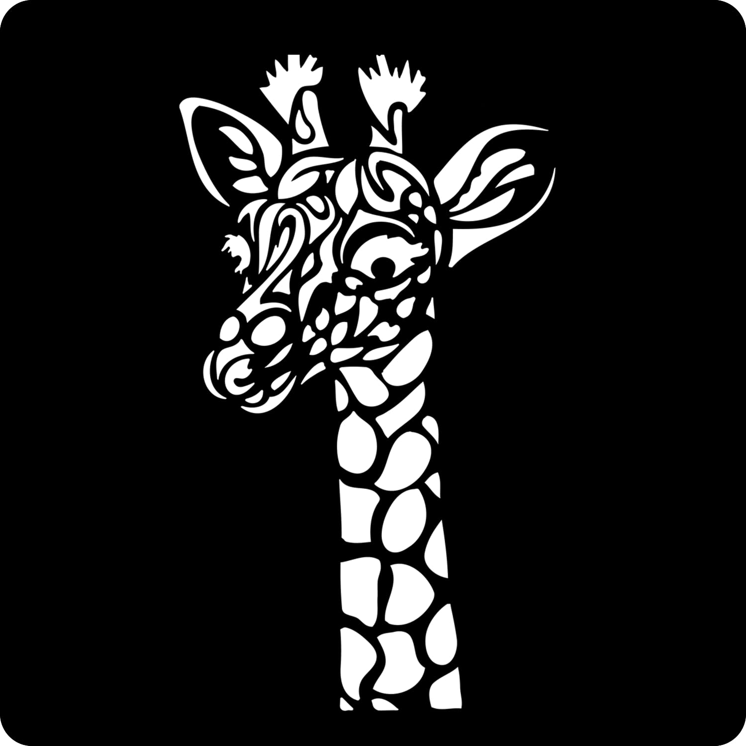 Kachi Pencil Giraffe Stencils for Art and Craft Painting Big Size 12x12 inch Reusable Stencil for Painting, Fabric, Glass, Wall Painting, and Craft Painting, 1600