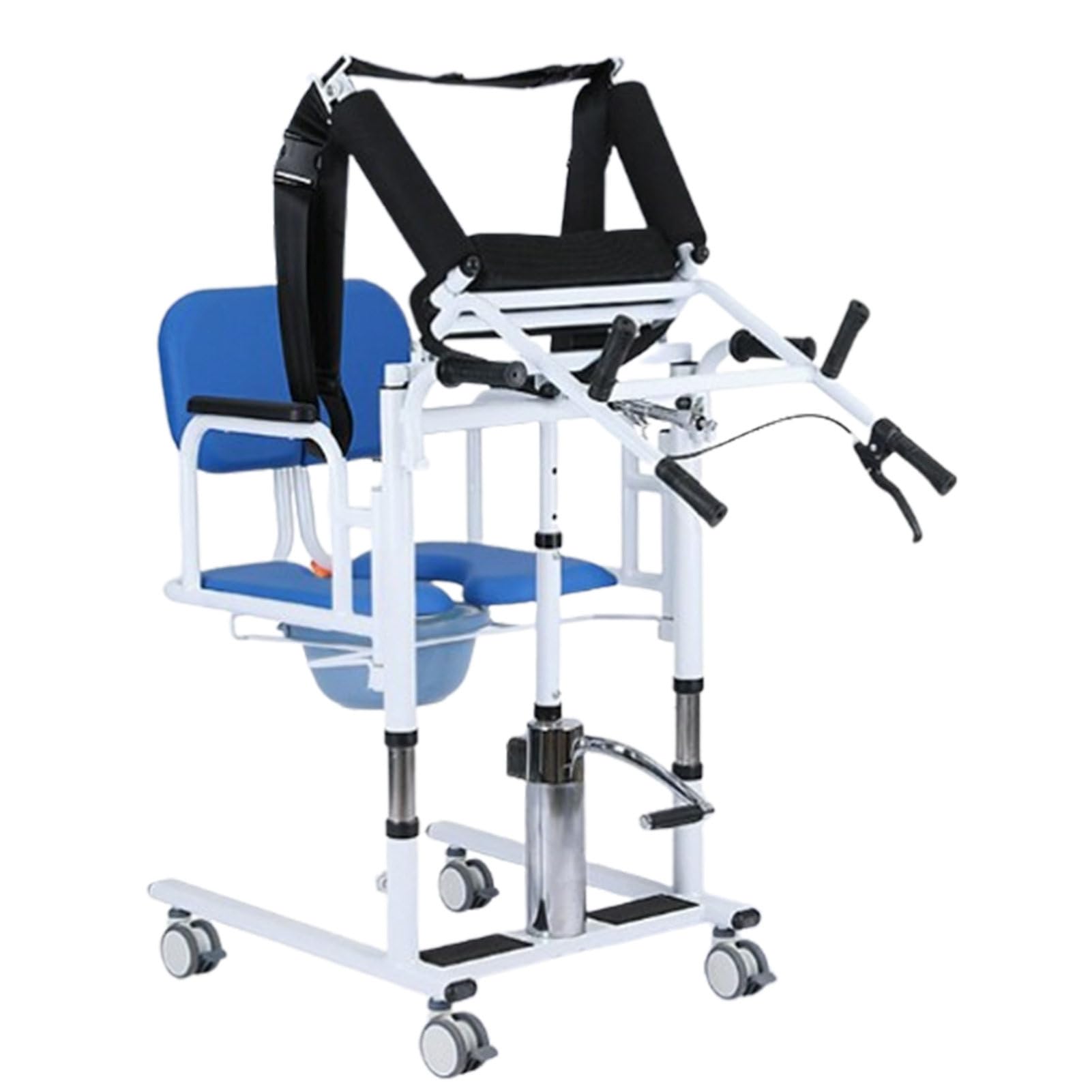 Zykuosus Hydraulic Transfer Lift Chair with Split Seat and Commode, Assisted Standing Aid For are