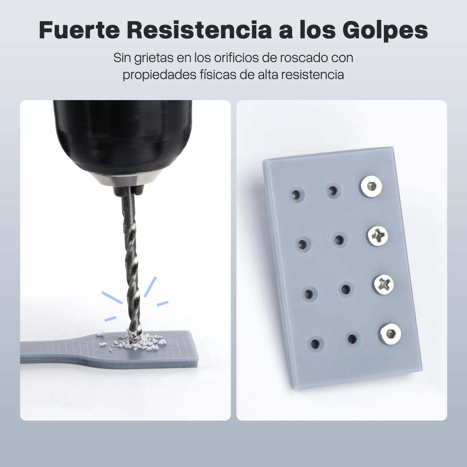 ELEGOO Resina Tough para Impresoras 3D, Resistente al Impacto con Alta Elongación y Flexibilidad, Compatible con LCD/DLP, Negro Intenso, 1KG