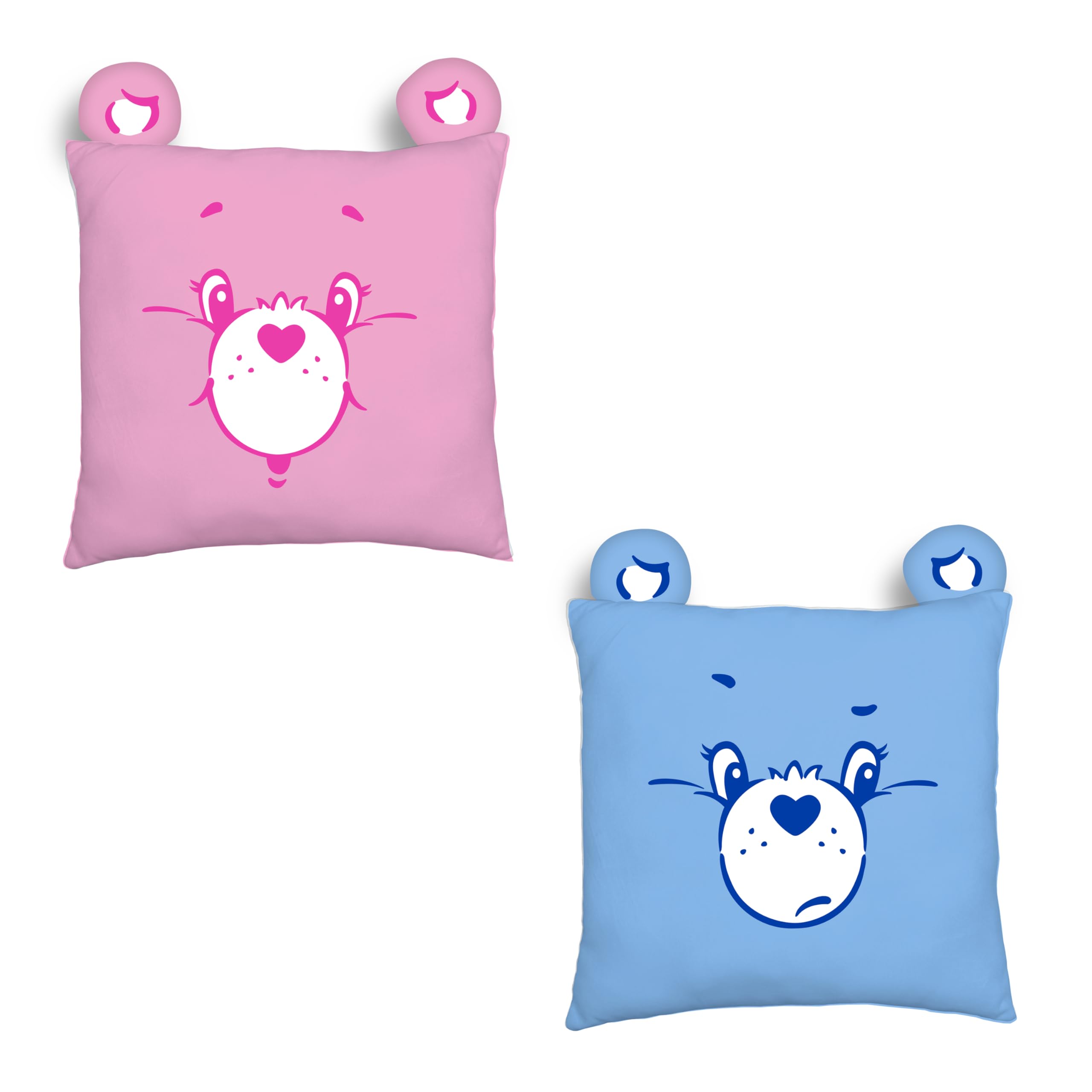 Care Bears Faces Square Cushion With Ears