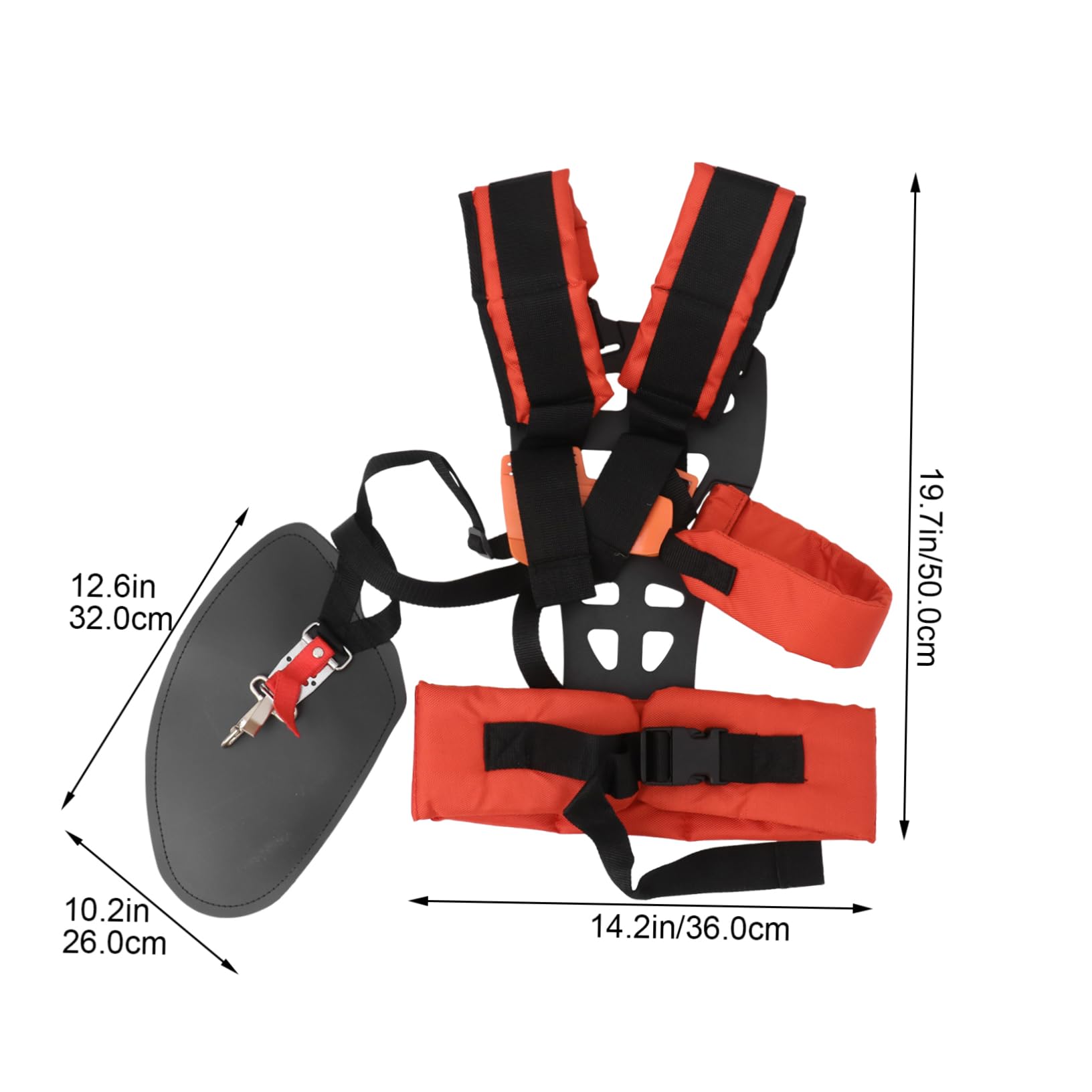 TOBBOMEY Lawn Mower Belt w Shape Harness Strap for Pruner Adjustable Trimmer Harness for Comfort