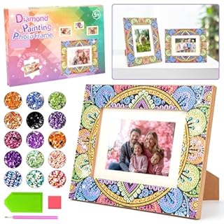 Arts and Crafts Kits for Kids Age 6 8 10 Year Old Girls Diamond Art Frame Gifts for 7 8 9 10 11 12 Year Old Girls Toys Gem Art for Kids Birthday Presents Decorate Your Own Photo Frame for Ages 6-12